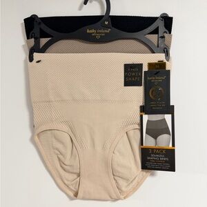 Kathy Ireland Seamless High-Waist Shaping Briefs - Beige & Black (3 Pack)